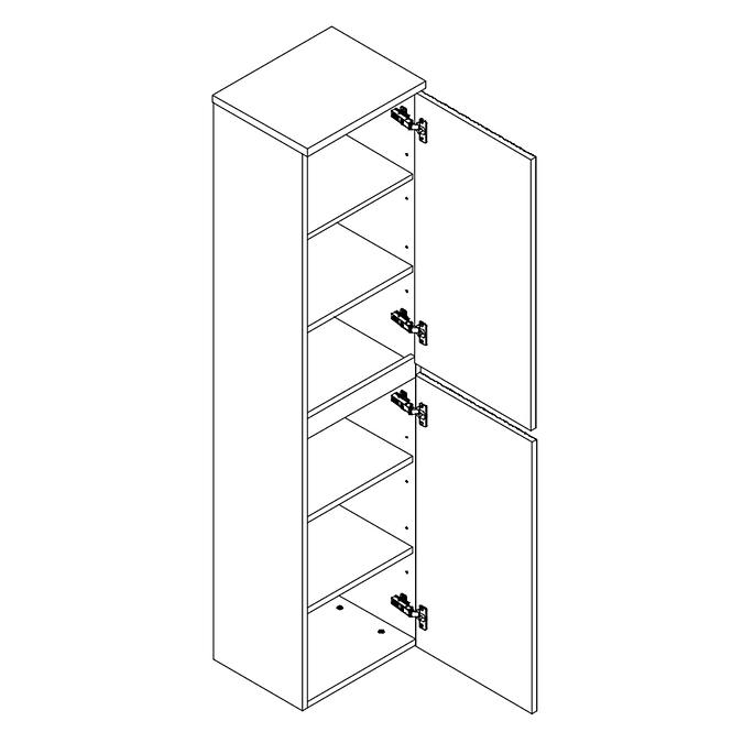 Vysoká skříňka Bruno 40 bílá