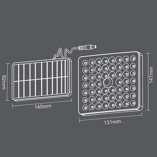 Solární lampa 46817 Black