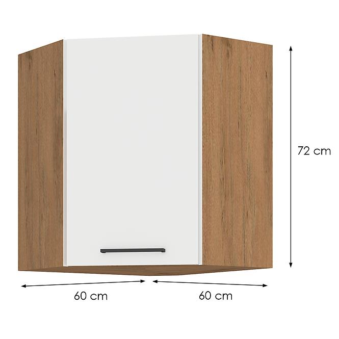 Kuchyňská Skříňka VIGO BÍLÝ HG 60X60 GN-72 2F (45°)