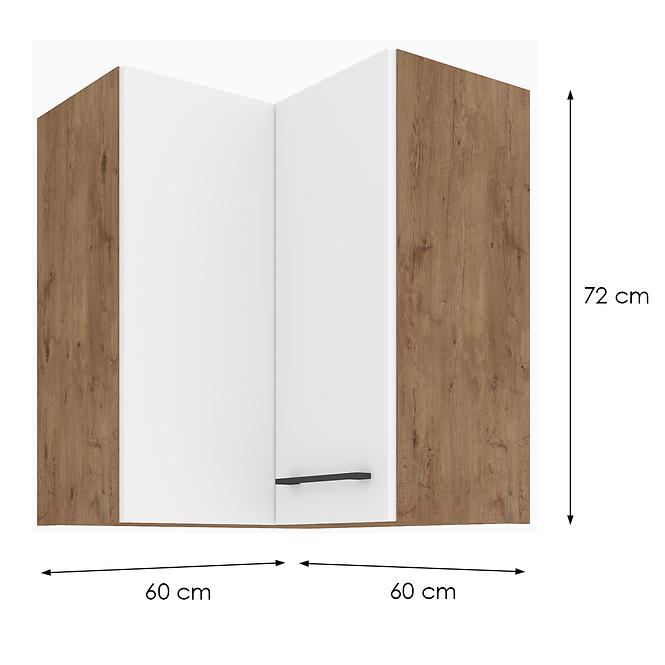 Kuchyňská Skříňka VIGO BÍLÝ HG 60X60 GN-72 2F (90°)