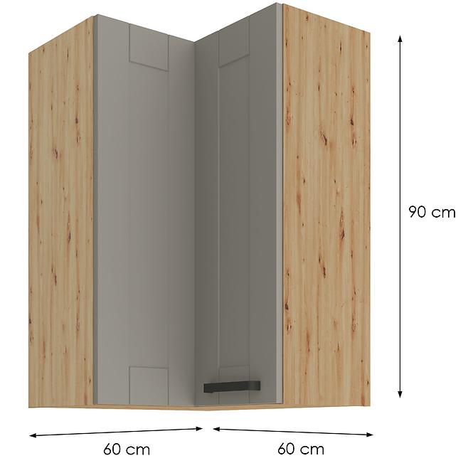 Kuchyňská Skříňka LUNA CLAYGREY/ARTISAN 60X60 GN-90 2F (90°)