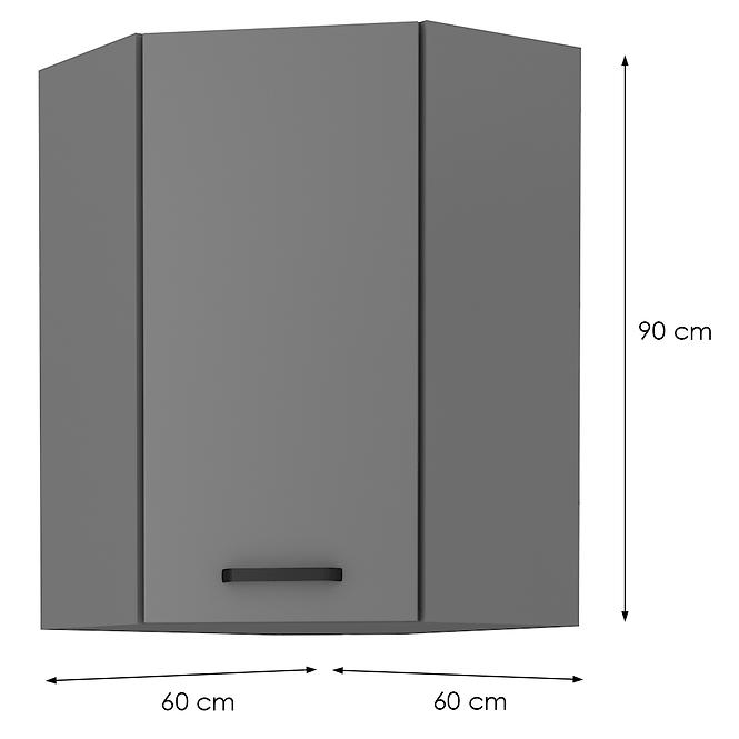Kuchyňská Skříňka NESSA Antracit 60X60 GN-90 1F (45°)