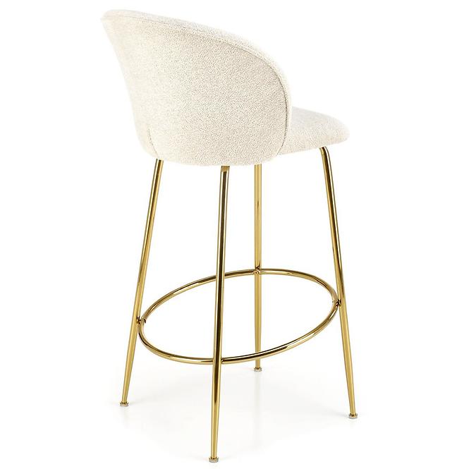 Barová židle H116 krémová/zlatý