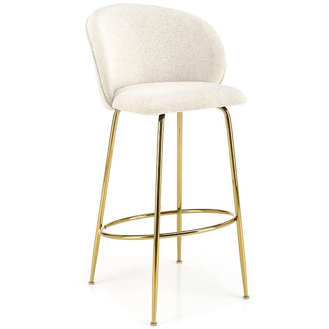 Barová židle H116 krémová/zlatý