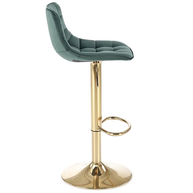 Barová židle H120 zelená/zlatý