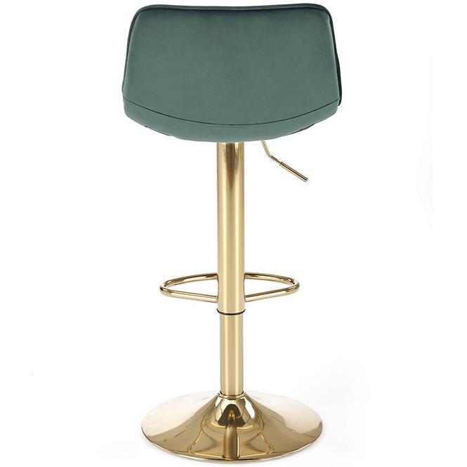 Barová židle H120 zelená/zlatý