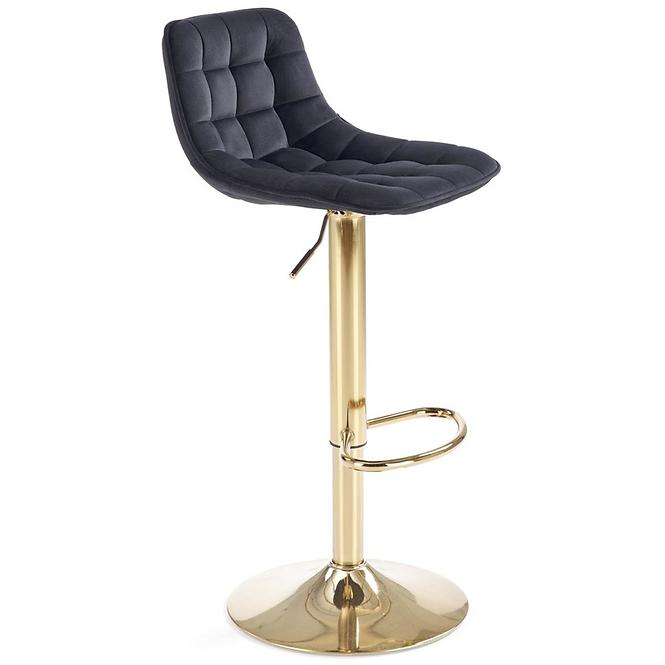 Barová židle H120 černá/zlatý