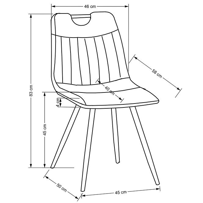 Židle K521 hořčice