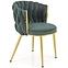 Židle K517 temný zelená/zlatá