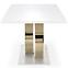 Stůl Galardo 90x160 mdf - bílá/zlatý ,10