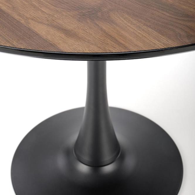 Stůl Olmo mdf/ocel – ořech/černá
