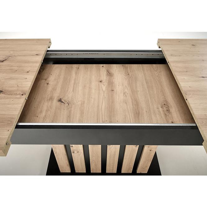 Stůl Lamello 80x130 talíř – dub artisan/černá