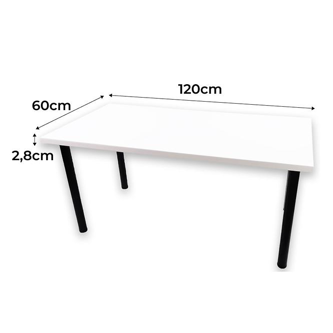 Psací Stůl Low Bílý 120x60x2,8 Model 0