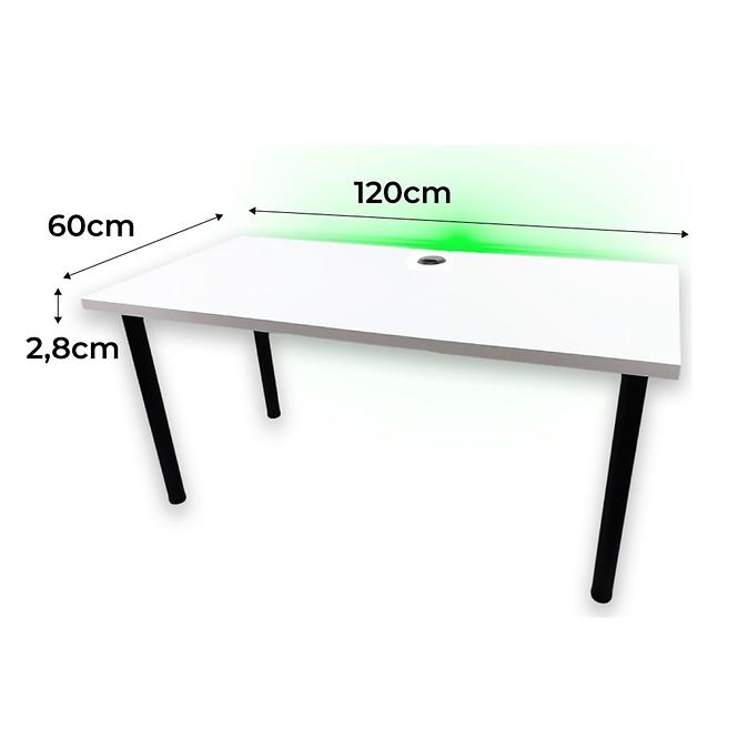 Psací Stůl Low Bílý 120x60x2,8 Model 2