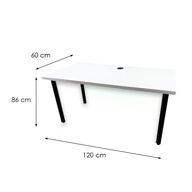 Psací Stůl Low Bílý 120x60x2,8 Model 2