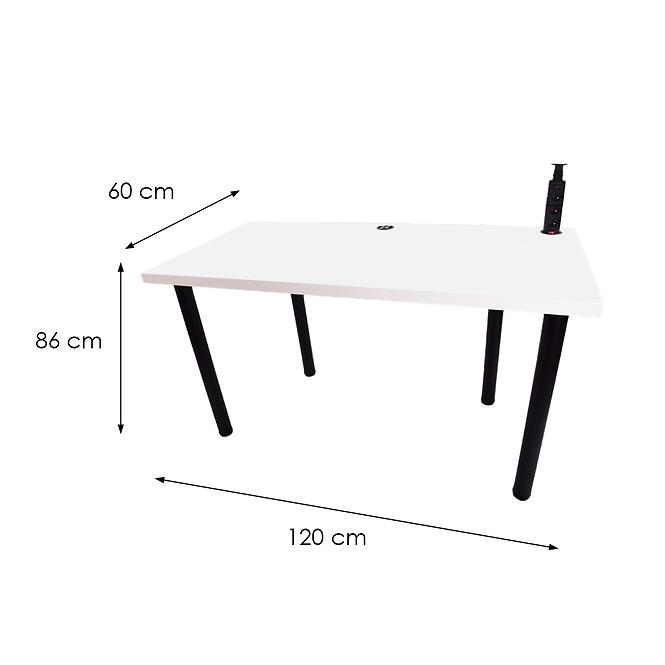 Psací Stůl Low Bílý 120x60x3,6 Model 3