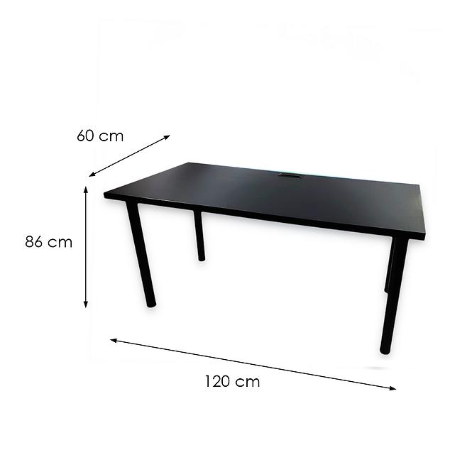 Psací Stůl Top Černá 120x60x2,8 Model 2