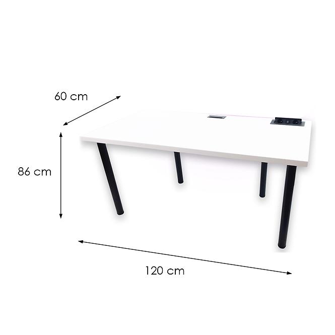 Psací Stůl Top Bílý 120x60x3,6 Model 3
