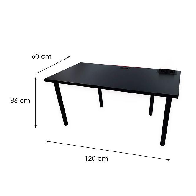 Psací Stůl Top Černá 120x60x3,6 Model 3