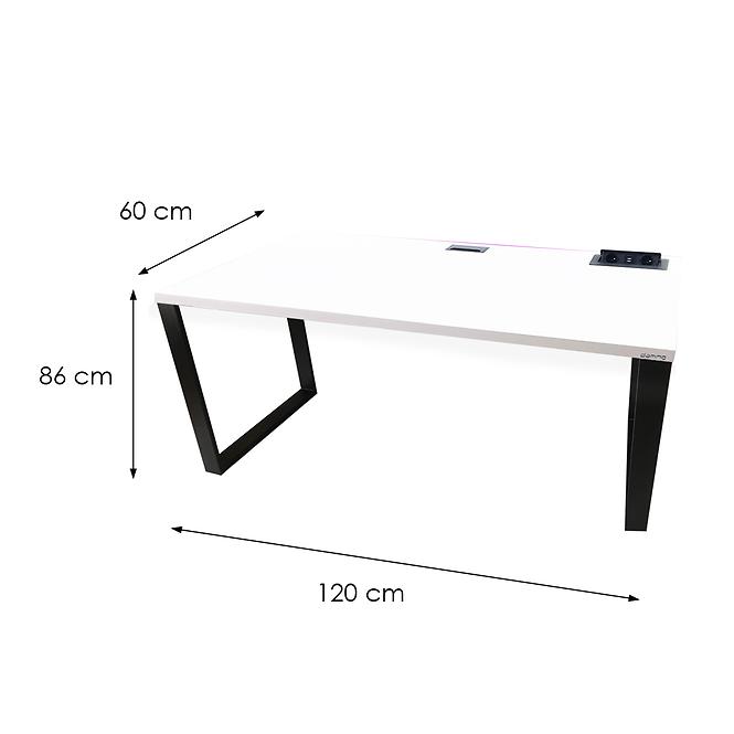 Psací Stůl Top Loft Bílý 120x60x3,6 Model 3