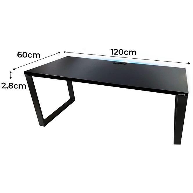 Psací Stůl Top Loft Černá 120x60x2,8 Model 2