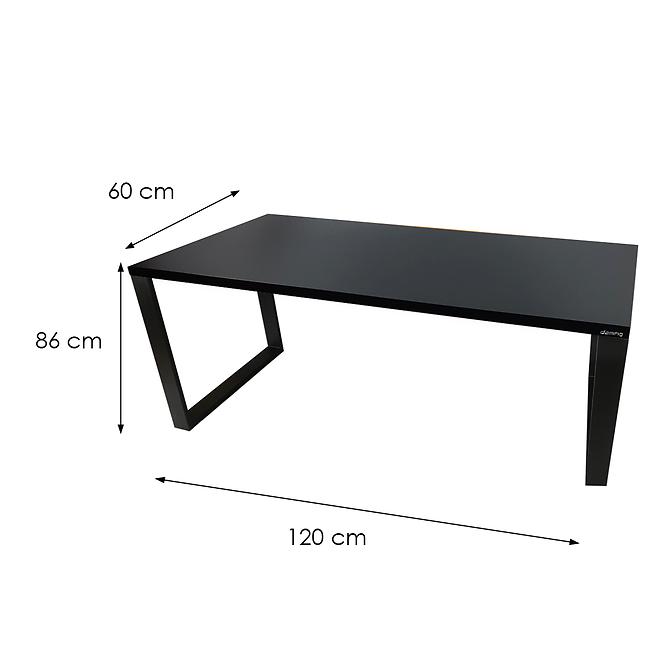 Psací Stůl Top Loft Černá 120x60x2,8 Model 1