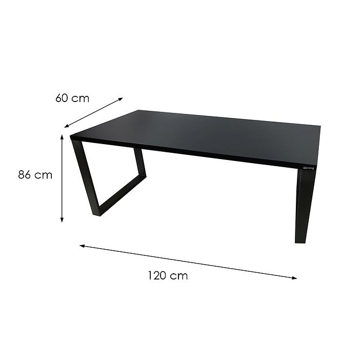 Psací Stůl Top Loft Černá 120x60x2,8 Model 0