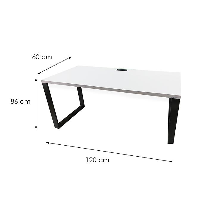Psací Stůl Top Loft Bílý 120x60x2,8 Model 2