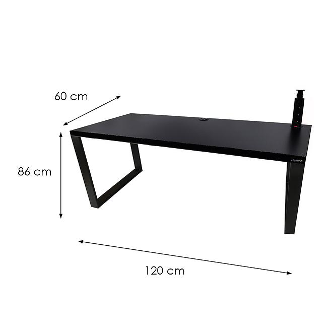 Psací Stůl Low Loft Černá 120x60x3,6 Model 3