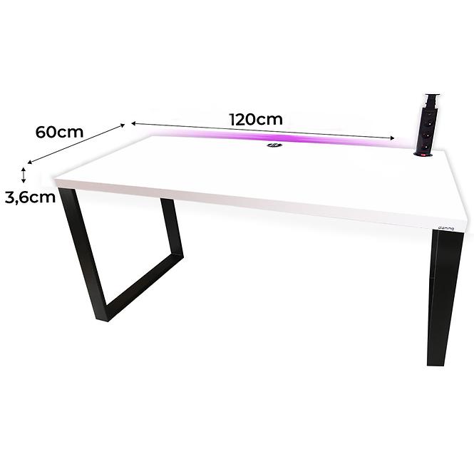 Psací Stůl Low Loft Bílý 120x60x3,6 Model 3