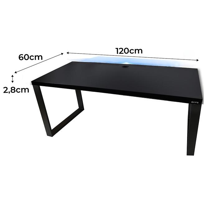 Psací Stůl Low Loft Černá 120x60x2,8 Model 2