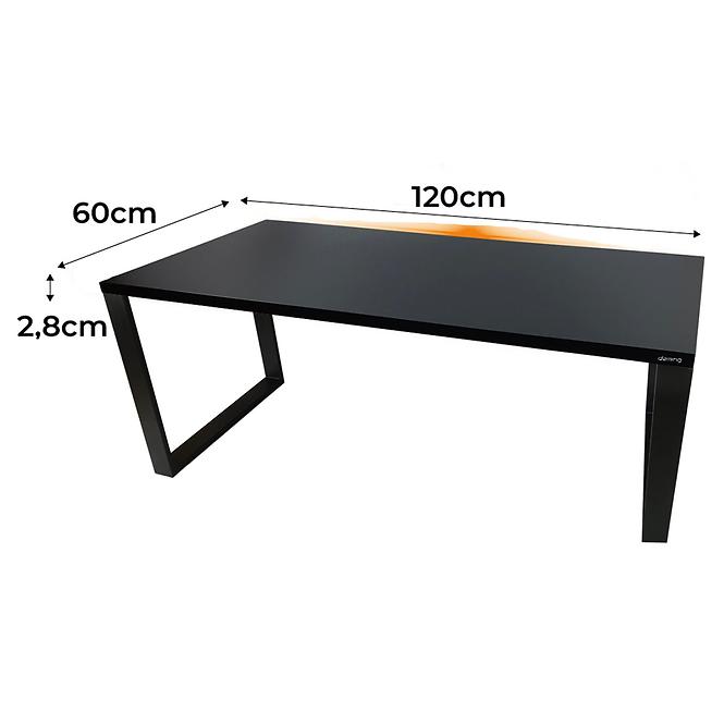 Psací Stůl Low Loft Černá 120x60x2,8 Model 1