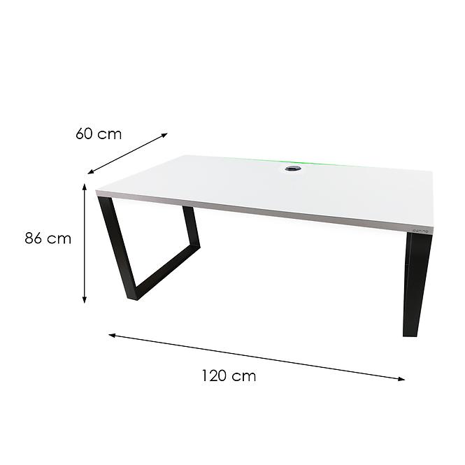 Psací Stůl Low Loft Bílý 120x60x2,8 Model 2