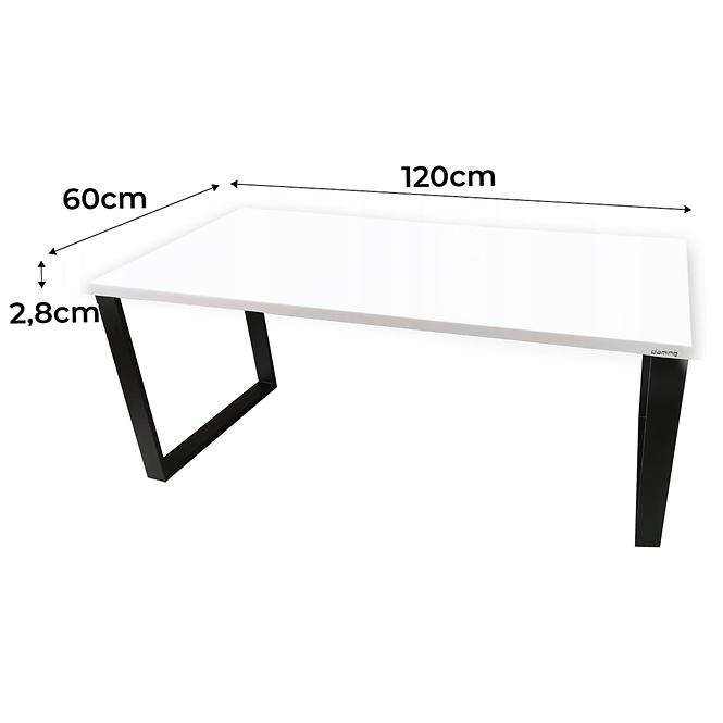Psací Stůl Low Loft Bílý 120x60x2,8 Model 0