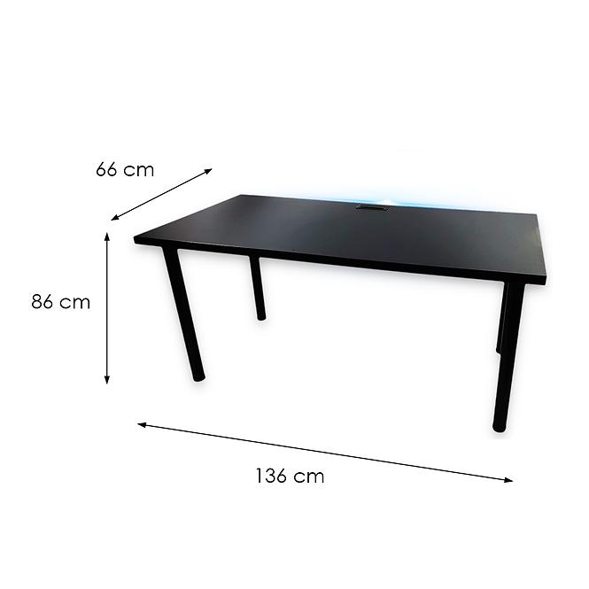 Psací Stůl Top Černá 136x66x2,8 Model 2