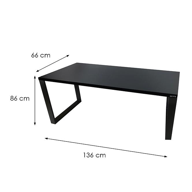 Psací Stůl Top Loft Černá 136x66x2,8 Model 0