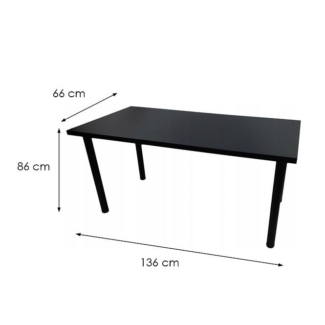 Psací Stůl Low Loft Černá 136x66x1,8 Model 0