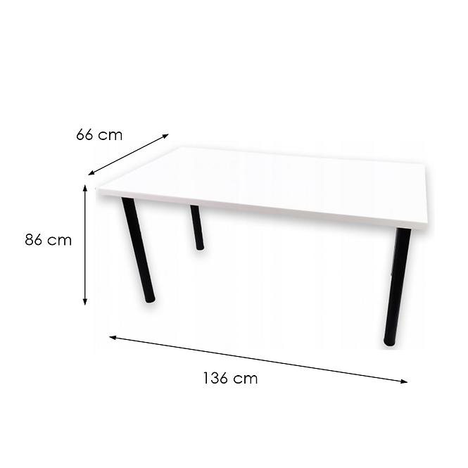 Psací Stůl Low Loft Bílý 136x66x1,8 Model 0