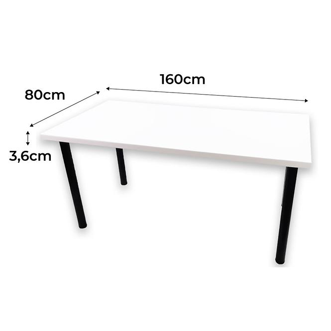 Psací Stůl Top Bílý 160x80x3,6 Model 0