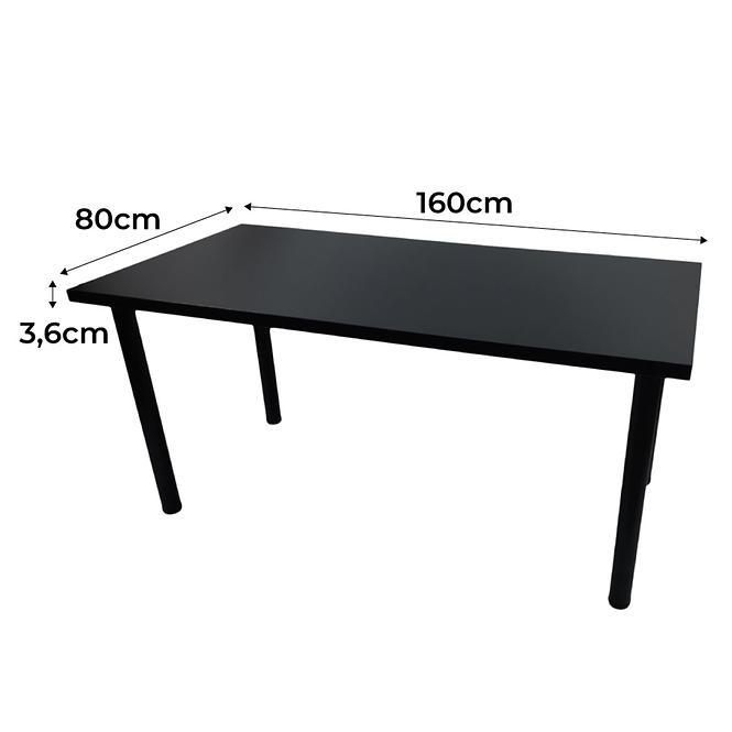 Psací Stůl Top Černá 160x80x3,6 Model 0