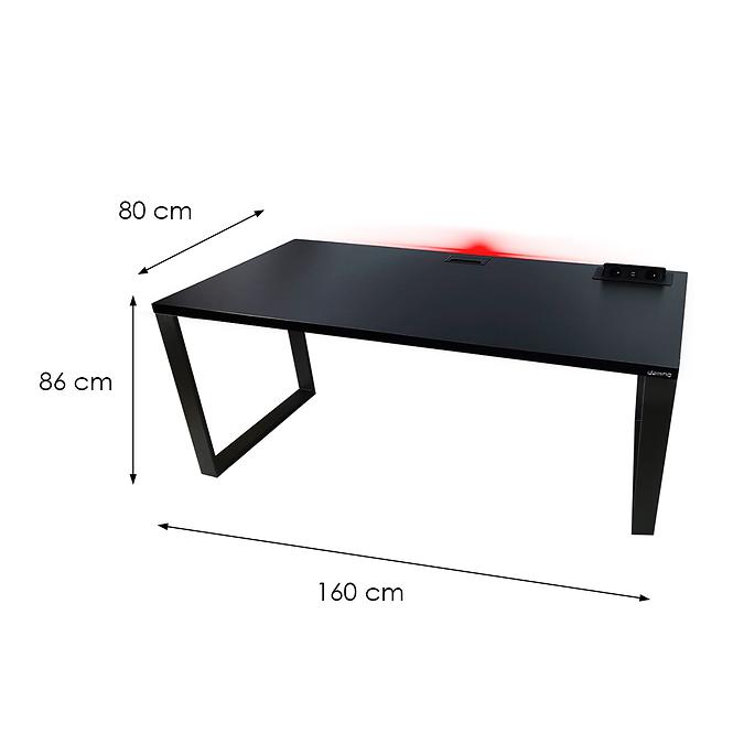 Psací Stůl Top Loft Černá 160x80x3,6 Model 3