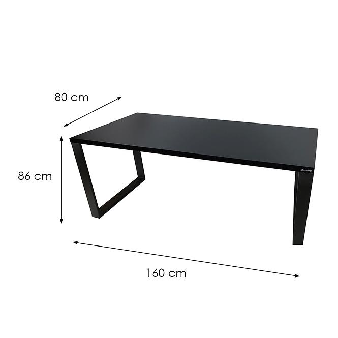 Psací Stůl Top Loft Černá 160x80x3,6 Model 0
