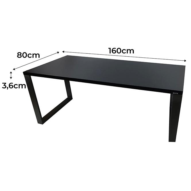 Psací Stůl Low Loft Černá 160x80x3,6 Model 0