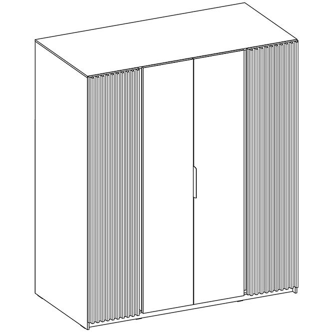 Skříň Kaja BL/BL-EV 2LAM 2F