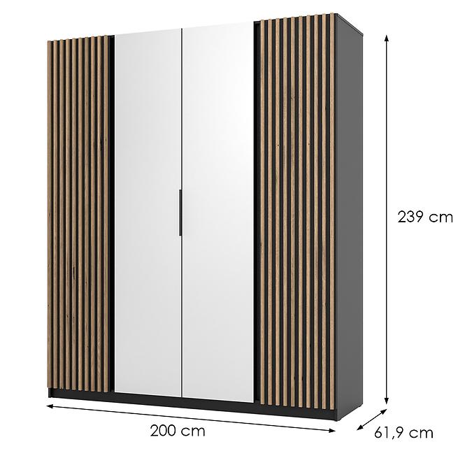 Skříň Kaja BL/BL-EV 2LAM 2 Zrcadlo