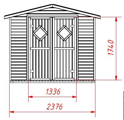 Zahradní domek CARO 238X240X216cm