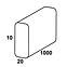 Profil plochý PVC bily lesk 10x20x1000,2