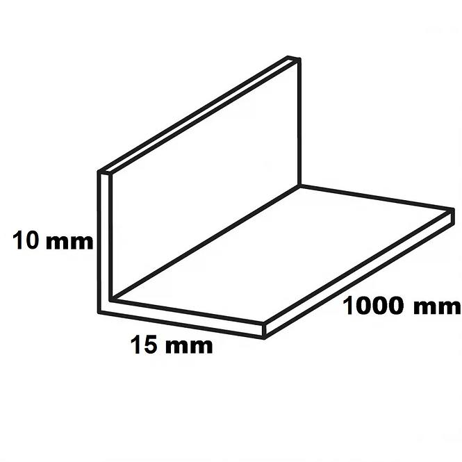 Profil uholníkový hliník chrom 10x15x1000