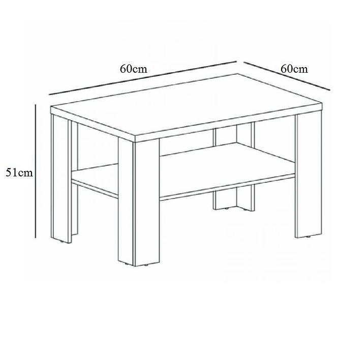 Konferenční Stolek Mati I 60cm Dub Lanýž