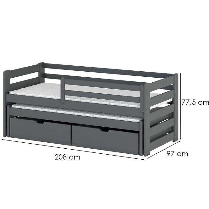 Postel Senso 90x200 graphite